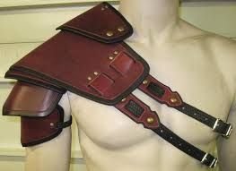 Brown Leather Shoulder Armour