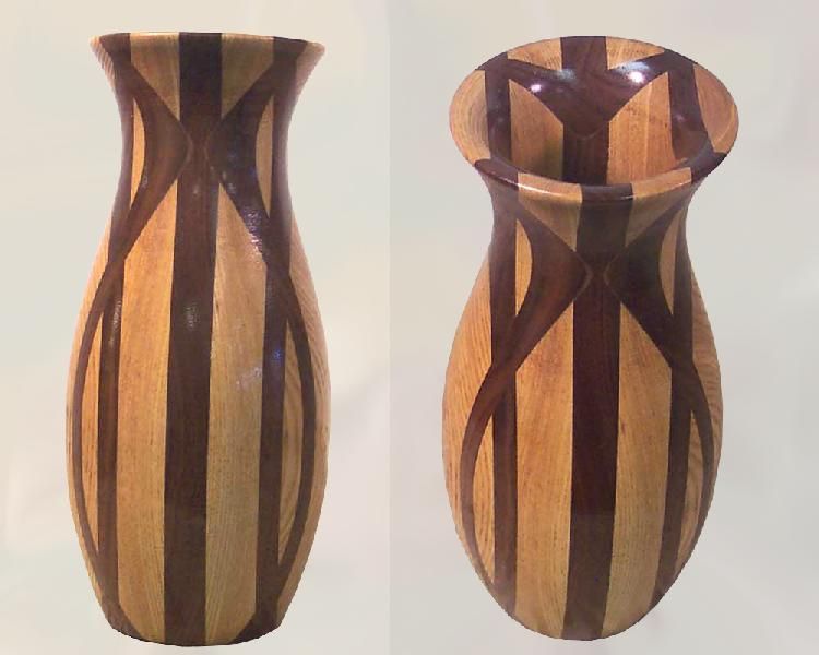Wooden Flower Vase 01