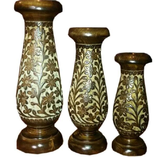 Wooden Flower Vase 03