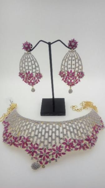 CZ Bridal Necklace Set 02