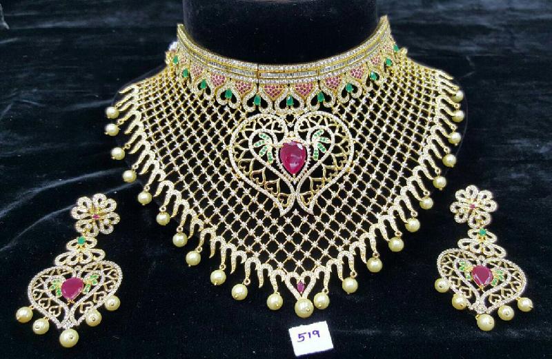 CZ Bridal Necklace Set 08