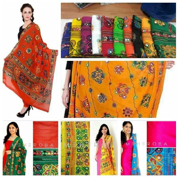 SW DC3 Heavy Kutch Work Dupatta