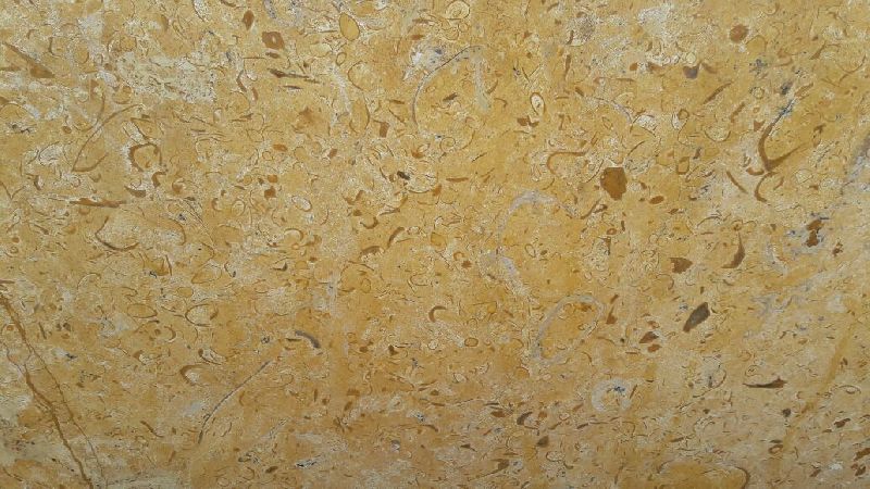 Flowery Gold Marble Slab