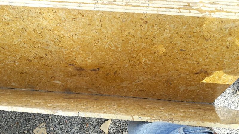 Jaisalmer Flowery Gold Yellow Marble Slab