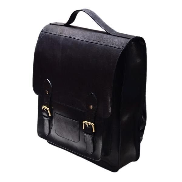 Black Leather Backpack ZB-BP-09-B (02)