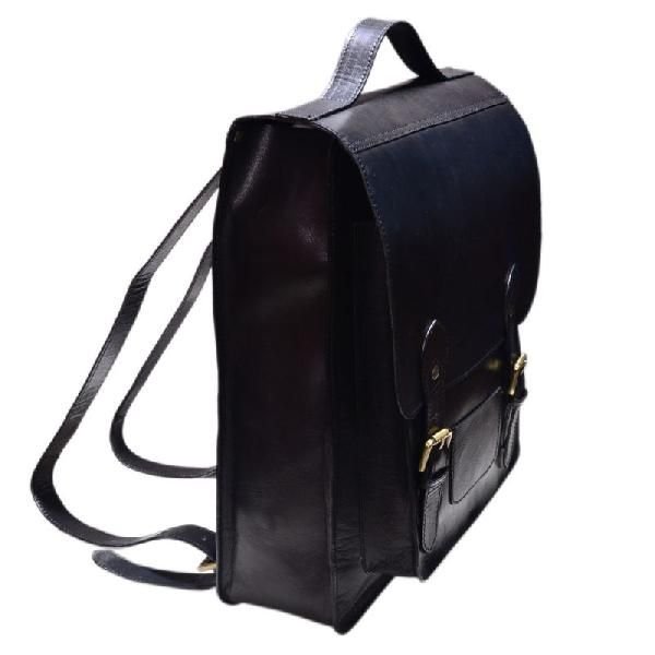 Black Leather Backpack ZB-BP-09-B (03)