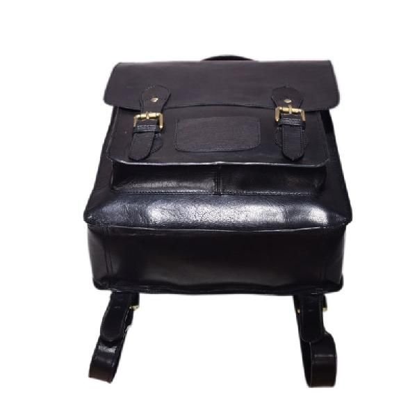 Black Leather Backpack ZB-BP-09-B (05)