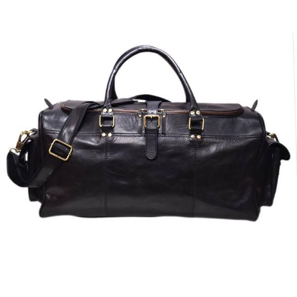 Black Leather Duffel Bag ZB-DB-09 (01)