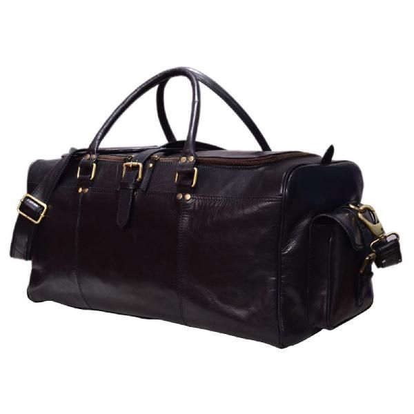 Black Leather Duffel Bag ZB-DB-09 (02)
