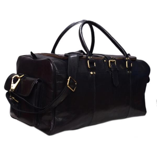 Black Leather Duffel Bag ZB-DB-09 (03)