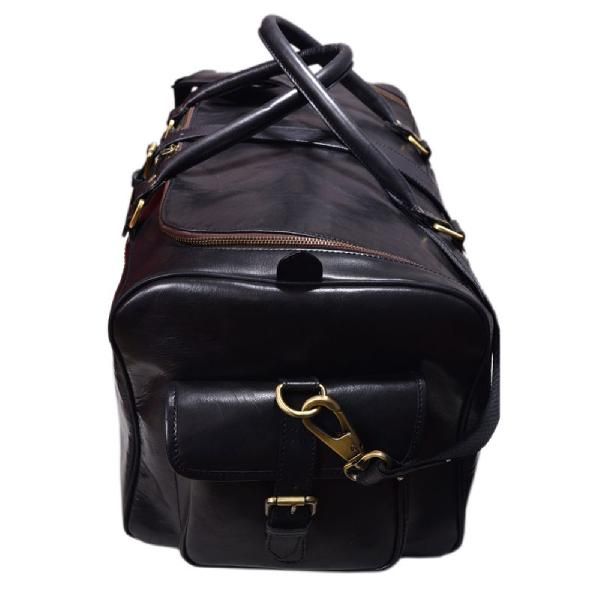Black Leather Duffel Bag ZB-DB-09 (04)