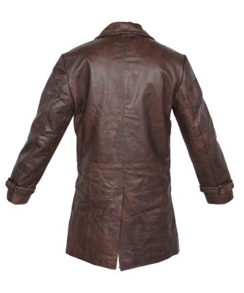 Mens Leather Pea Coat 02