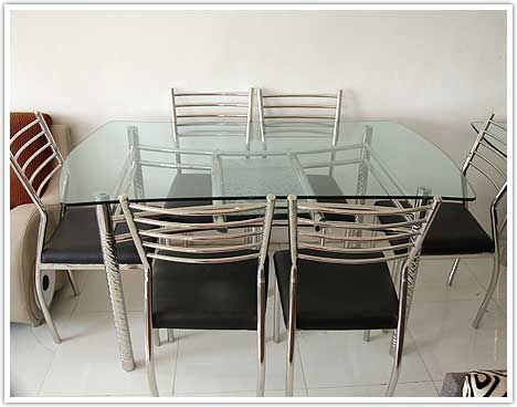 Stainless Steel Dining Table Set 01