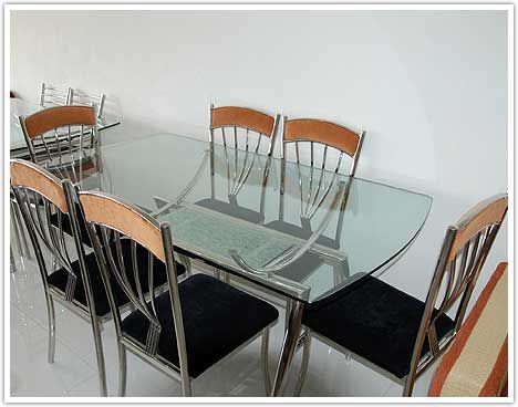 Stainless Steel Dining Table Set 02