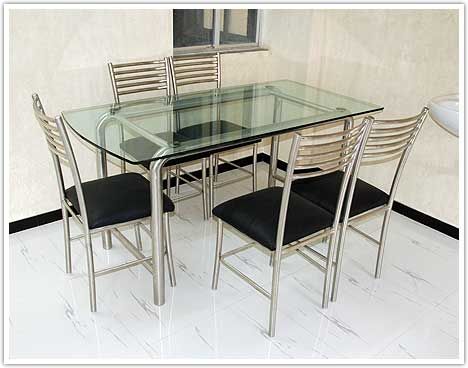 Stainless Steel Dining Table Set 06