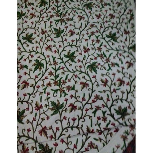 Embroidered Crewel Curtain Fabric 01