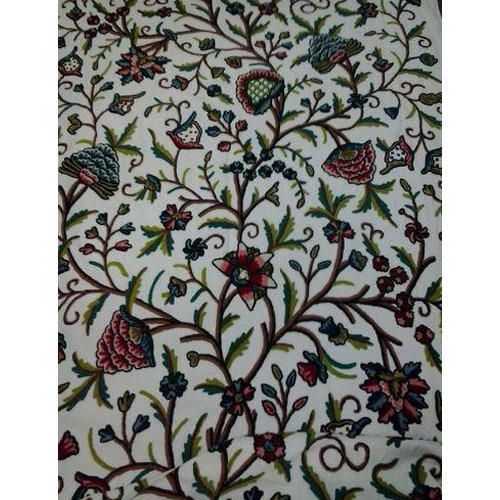 Embroidered Crewel Curtain Fabric 02