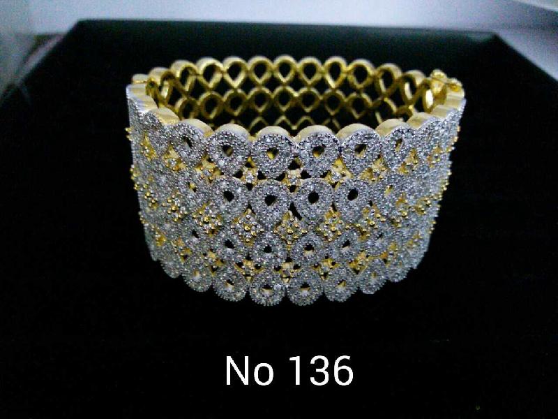 Brass American Diamond Bracelets (No. 136)
