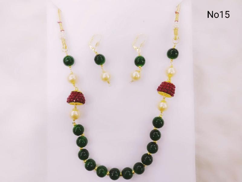 Brass American Diamond Necklace Set (No. 15) 01