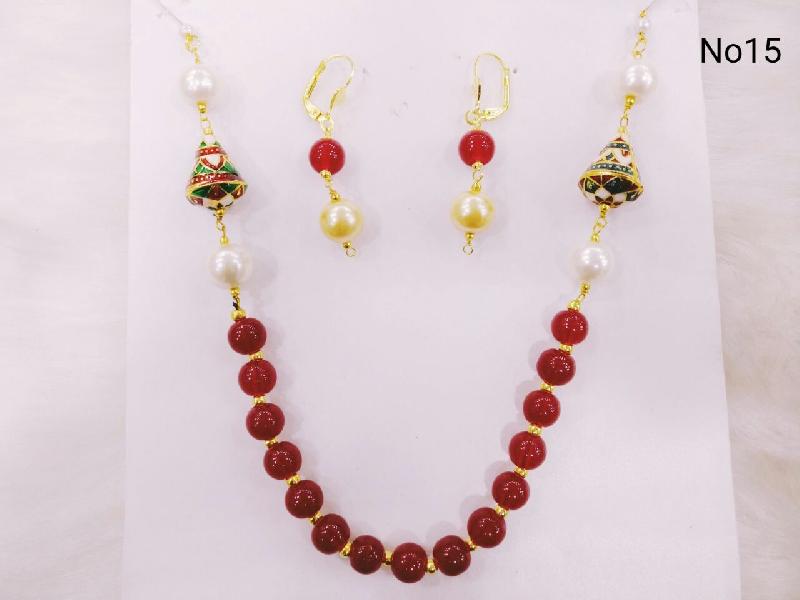 Brass American Diamond Necklace Set (No. 15) 06