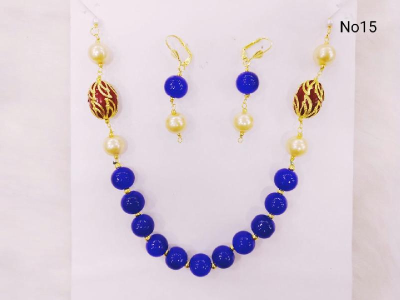 Brass American Diamond Necklace Set (No. 15) 07