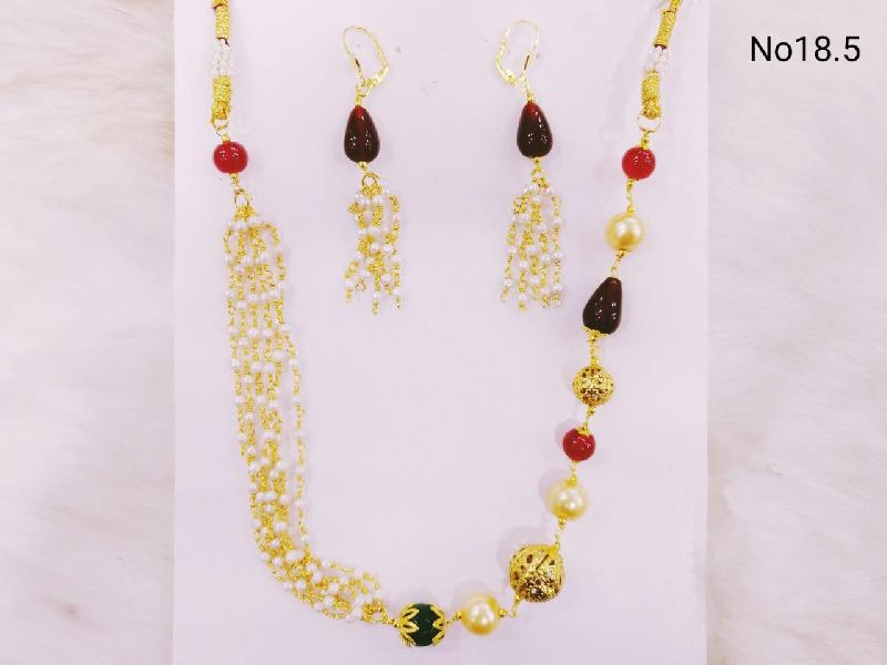 Brass American Diamond Necklace Set (No. 18.5) 04