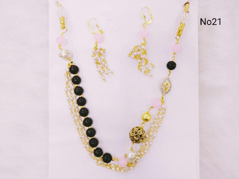 Brass American Diamond Necklace Set (No. 21) 02