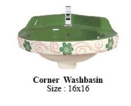 Green Corner Vitrosa Wall Mounted Wash Basin