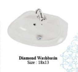 Diamond Plain Wall Mounted Wash Basin