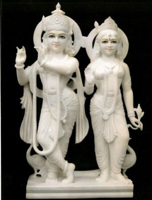 Marble Radha Krishna Statue 02