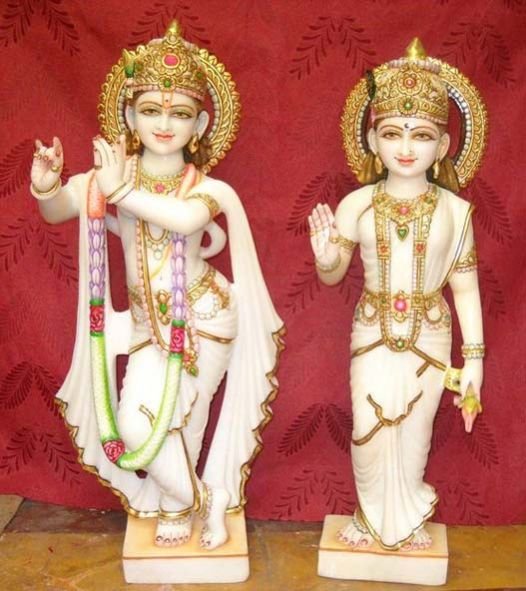 Marble Radha Krishna Statue 05