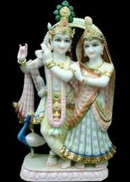 Marble Radha Krishna Statue 06