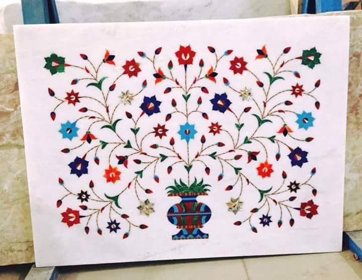 Marble Inlay Floor Tiles 01