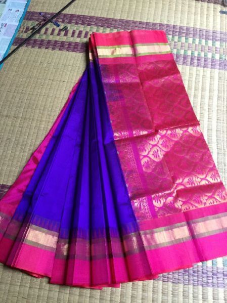 Kanchipuram Korvai Silk Cotton Saree 07