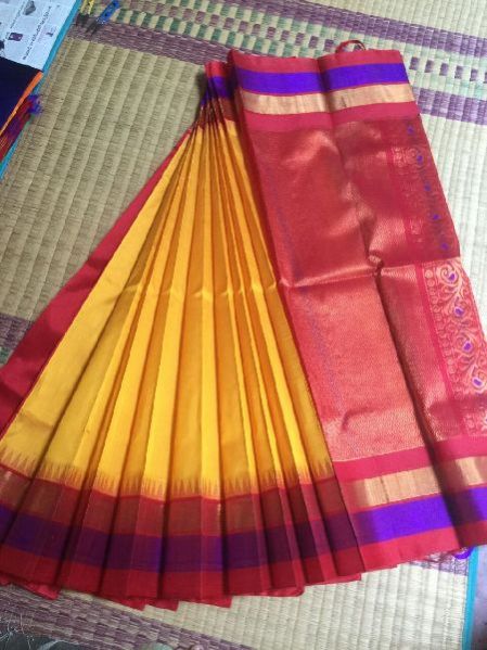 Kanchipuram Korvai Silk Cotton Saree 09