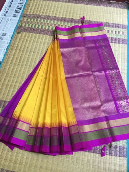 Kanchipuram Korvai Silk Cotton Saree 17