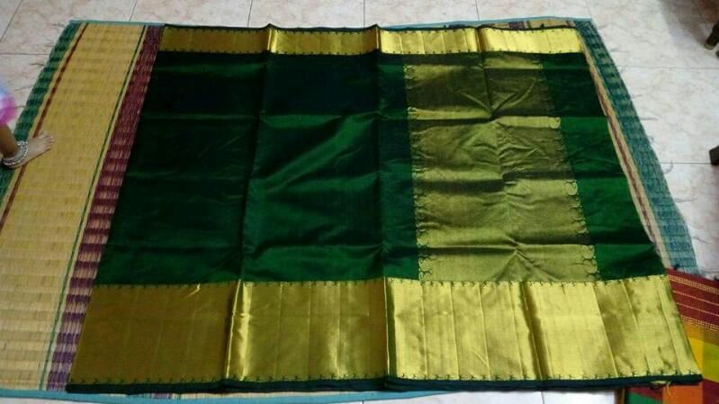 Kanchipuram Korvai Silk Cotton Saree (Code - 3200)