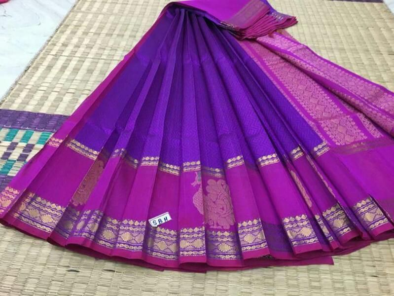 Kanchipuram Korvai Silk Cotton Saree (Code - 3500)