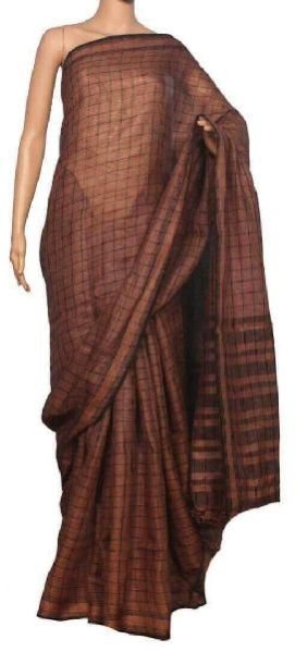Linen Plain Sarees With Blouse 01
