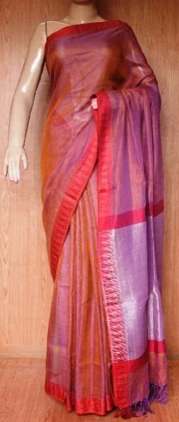 Linen Plain Sarees With Blouse 22