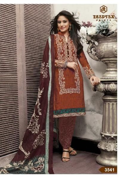 Printed Cotton Suit Material With Cotton Dupatta (3541)