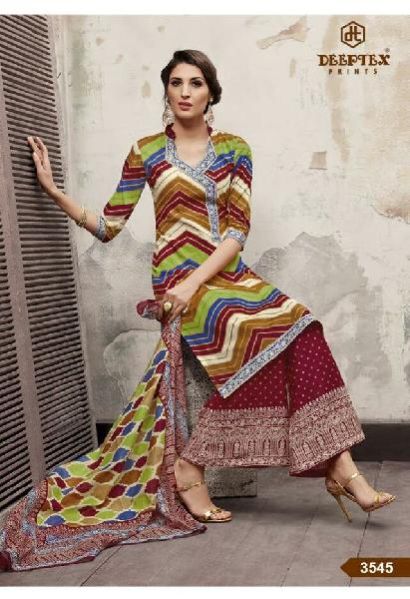 Printed Cotton Suit Material With Cotton Dupatta (3545)