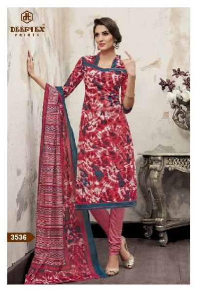 Printed Cotton Suit Material With Cotton Dupatta (3536)