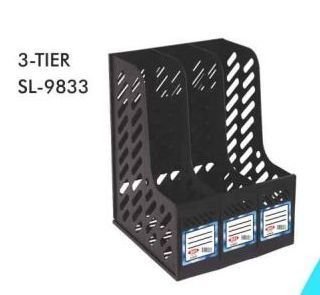 SL-9833 3 -Tier Desk File Rack