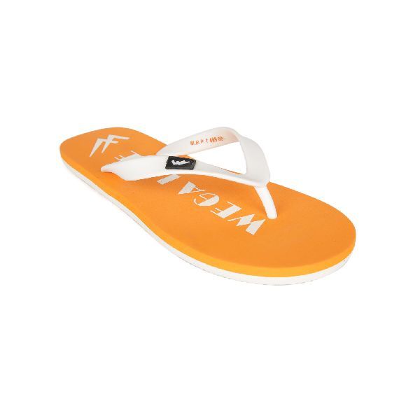 Orange & White Mens Slipper