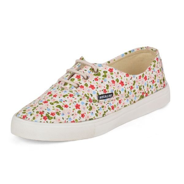 Printed White Ladies Sneake