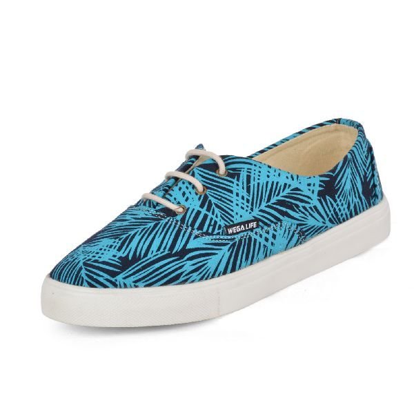 Printed Sky Blue Ladies Sneaker