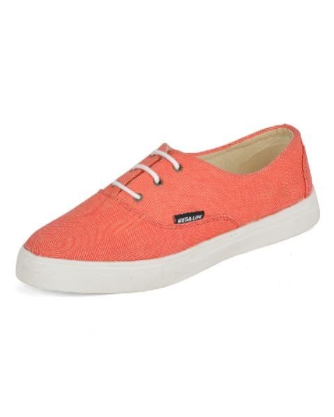 Plain Orange Ladies Sneaker