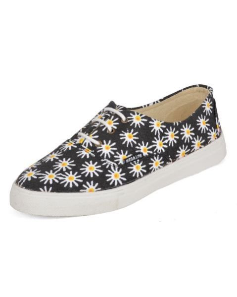 Printed Black Ladies Sneaker