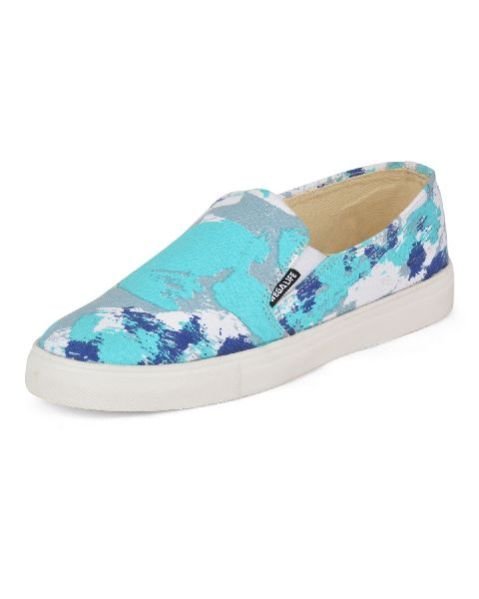 Printed Sky Blue Ladies Sneaker